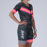 Zoot Sports TRI RACESUITS Women's Ltd Tri Aero Fz Racesuit - Cali Camo