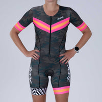 Zoot Sports TRI RACESUITS Women's Ltd Tri Aero Fz Racesuit - Cali Camo