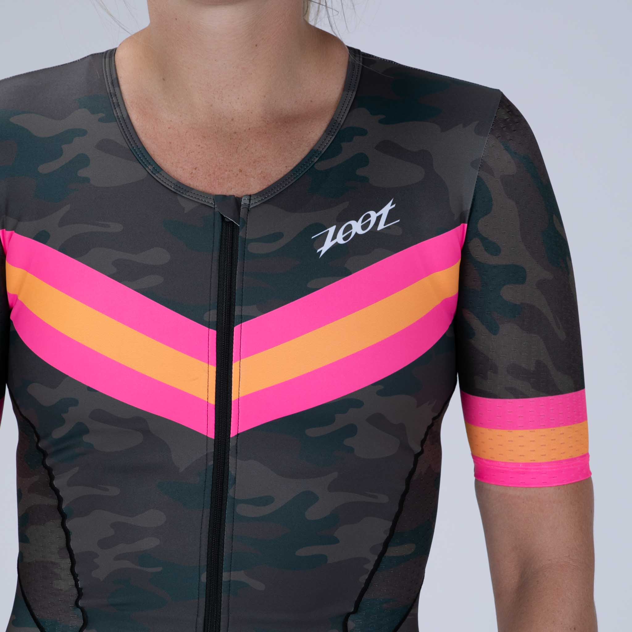 Zoot Sports TRI RACESUITS Women's Ltd Tri Aero Fz Racesuit - Cali Camo