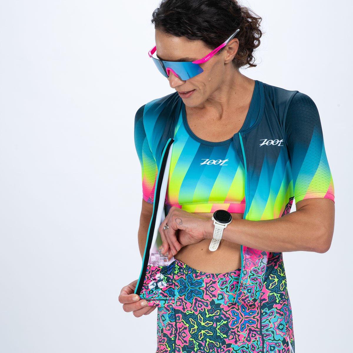 Zoot Sports TRI RACESUITS Women's Ltd Tri Aero Fz Racesuit - Costa Del Sol