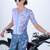 Zoot Sports TRI RACESUITS Women's Ltd Tri Aero Fz Racesuit - Kaleidoscope