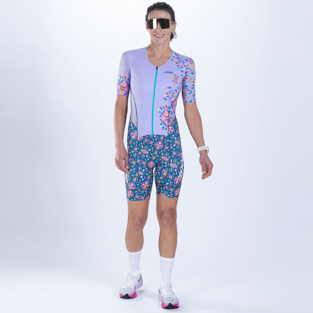 Zoot Sports TRI RACESUITS Women's Ltd Tri Aero Fz Racesuit - Kaleidoscope
