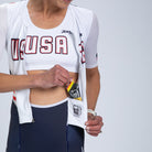 Zoot Sports TRI RACESUITS Women's Ltd Tri Aero Fz Racesuit - USA Flag