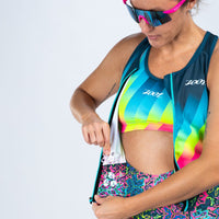 Zoot Sports TRI RACESUITS Women's Ltd Tri Slvs Fz Racesuit - Costa Del Sol