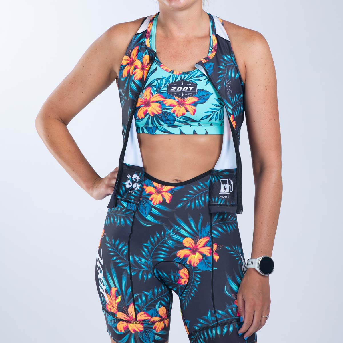 Zoot Sports TRI RACESUITS Women's Ltd Tri Slvs Fz Racesuit - Hula