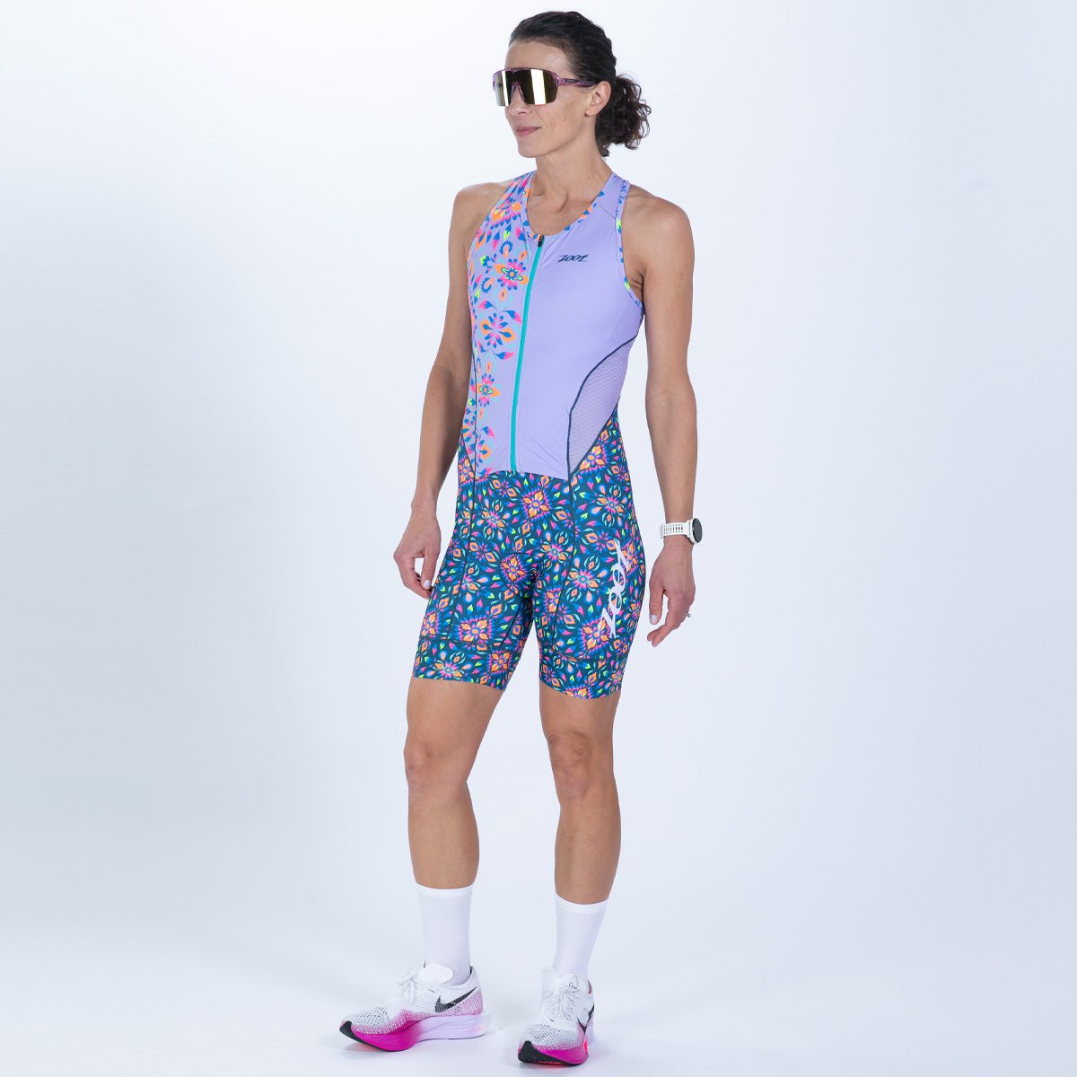Zoot Sports TRI RACESUITS Women's Ltd Tri Slvs Fz Racesuit - Kaleidoscope
