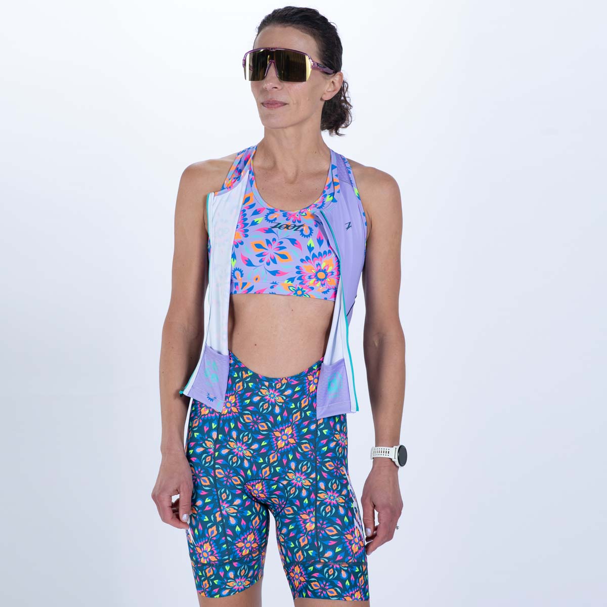 Zoot Sports TRI RACESUITS Women's Ltd Tri Slvs Fz Racesuit - Kaleidoscope