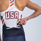Zoot Sports TRI RACESUITS Women's Ltd Tri Slvs Fz Racesuit - USA Flag