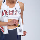 Zoot Sports TRI RACESUITS Women's Ltd Tri Slvs Fz Racesuit - USA Flag