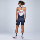 Zoot Sports TRI RACESUITS Women's Ltd Tri Slvs Fz Racesuit - USA Flag