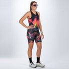 Zoot Sports TRI RACESUITS Women's Sprint Tri Hyperglide Backzip Racesuit - Tropical Magic