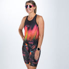 Zoot Sports TRI RACESUITS Women's Sprint Tri Hyperglide Open Back Racesuit - Tropical Magic