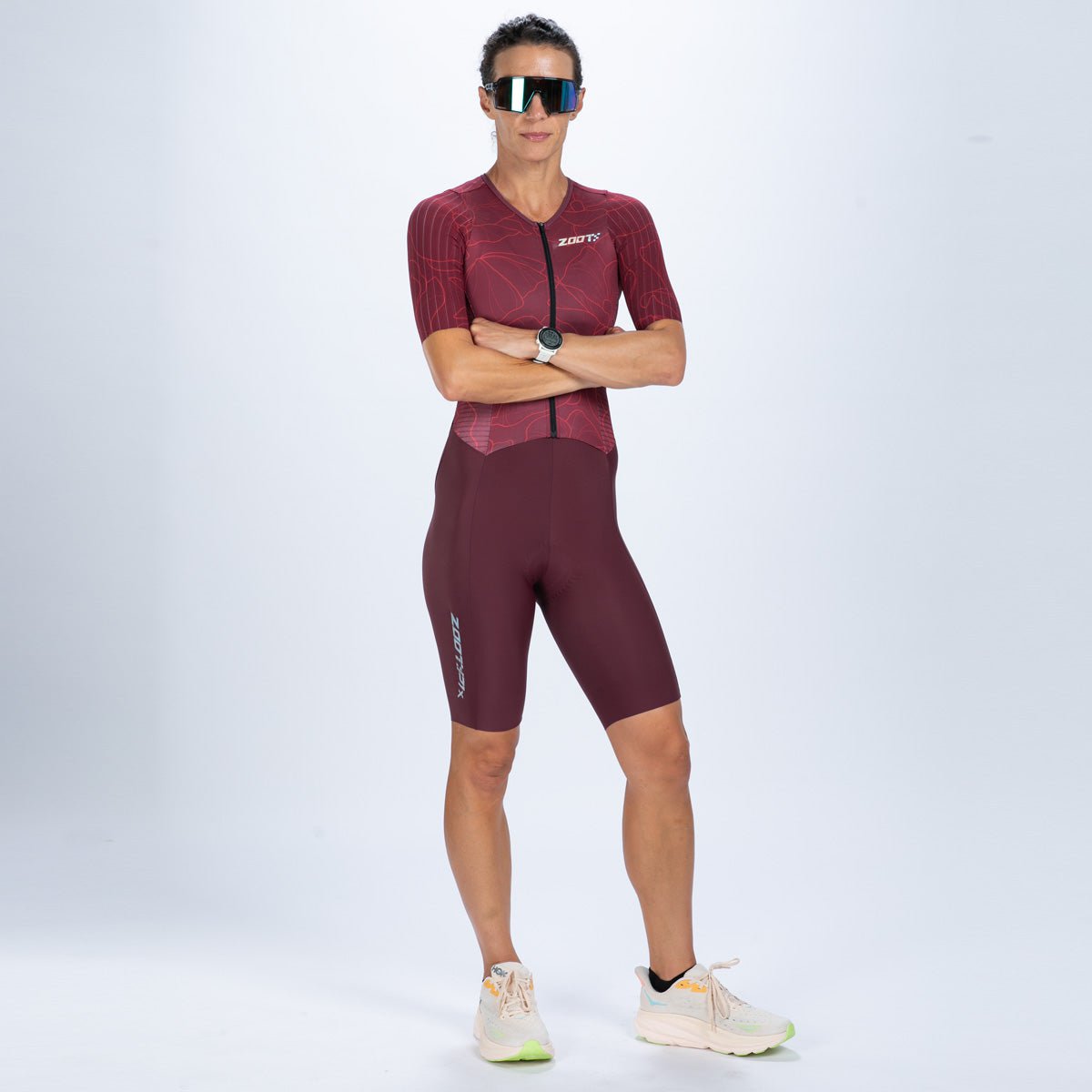 Zoot Sports TRI RACESUITS Women's Ultra P1x Tri Racesuit - Burgundy