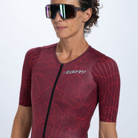 Zoot Sports TRI RACESUITS Women's Ultra P1x Tri Racesuit - Burgundy