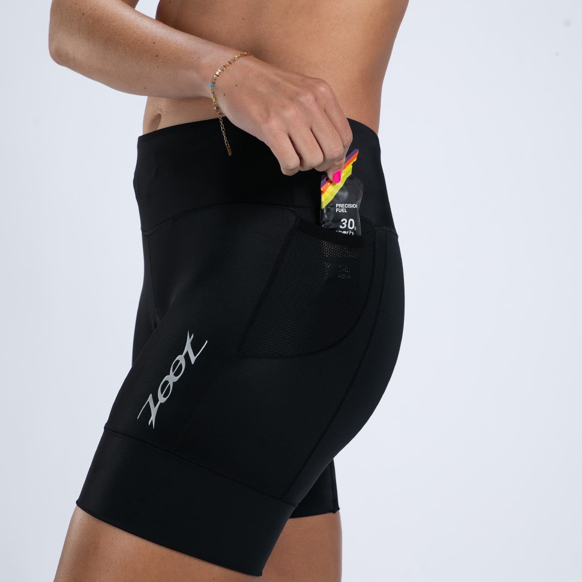 Zoot Sports TRI SHORTS 6" INSEAM Women's Core Tri 6" Fleece Chamois Short - Jet Black