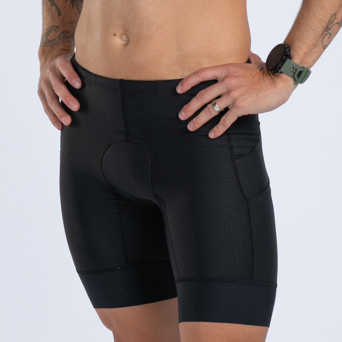 Zoot Sports TRI SHORTS Men's Elite Tri 8" Short - Jet Black