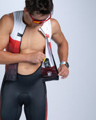 Zoot Sports TRI SLEEVELESS RACESUITS Men's Ltd Tri Slvs Fz Racesuit - IM Velocity