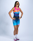Zoot Sports TRI SLEEVELESS RACESUITS Women's Ltd Tri Slvs Fz Racesuit - Elements