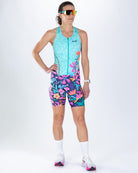 Zoot Sports TRI SLEEVELESS RACESUITS Women's Ltd Tri Slvs Fz Racesuit - Florescence