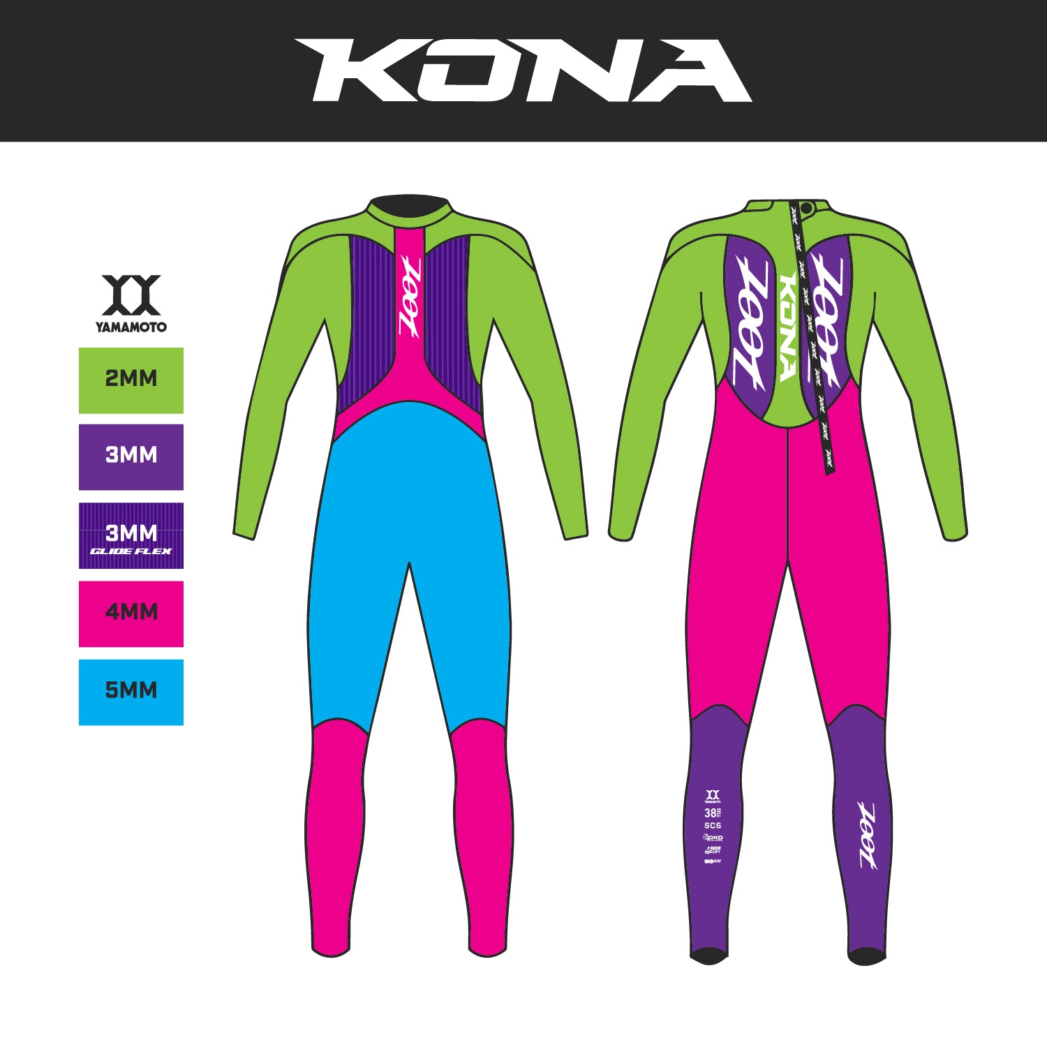 Zoot Sports WETSUITS Mens Kona 2.0 Wetsuit- Ocean Blue