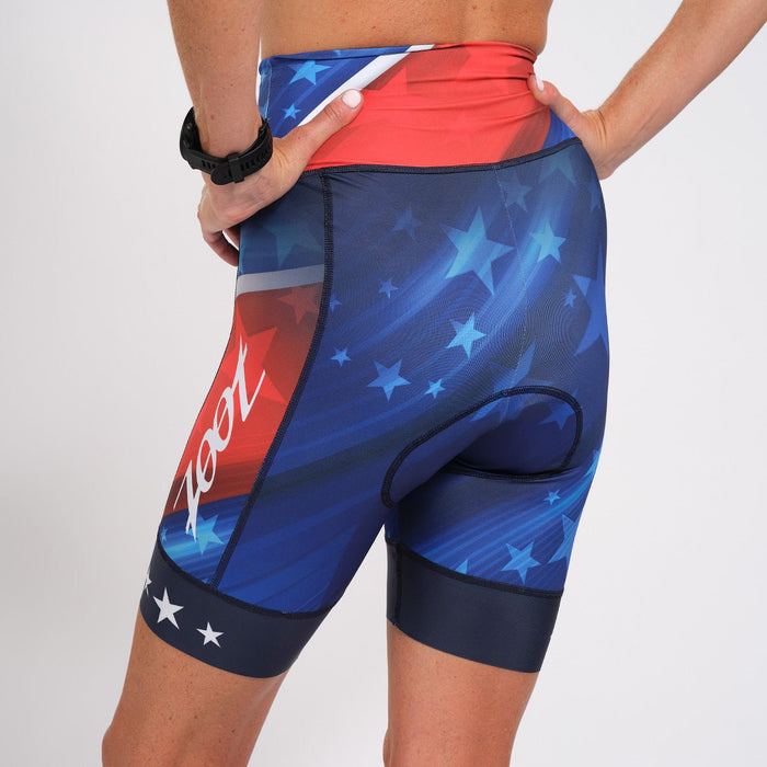 Zoot Sports CYCLE BOTTOMS WOMENS LTD HIGH WAIST CYCLE SHORT - TEAM USA