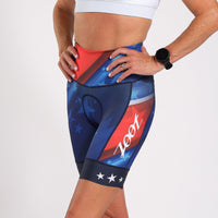 Zoot Sports CYCLE BOTTOMS WOMENS LTD HIGH WAIST CYCLE SHORT - TEAM USA