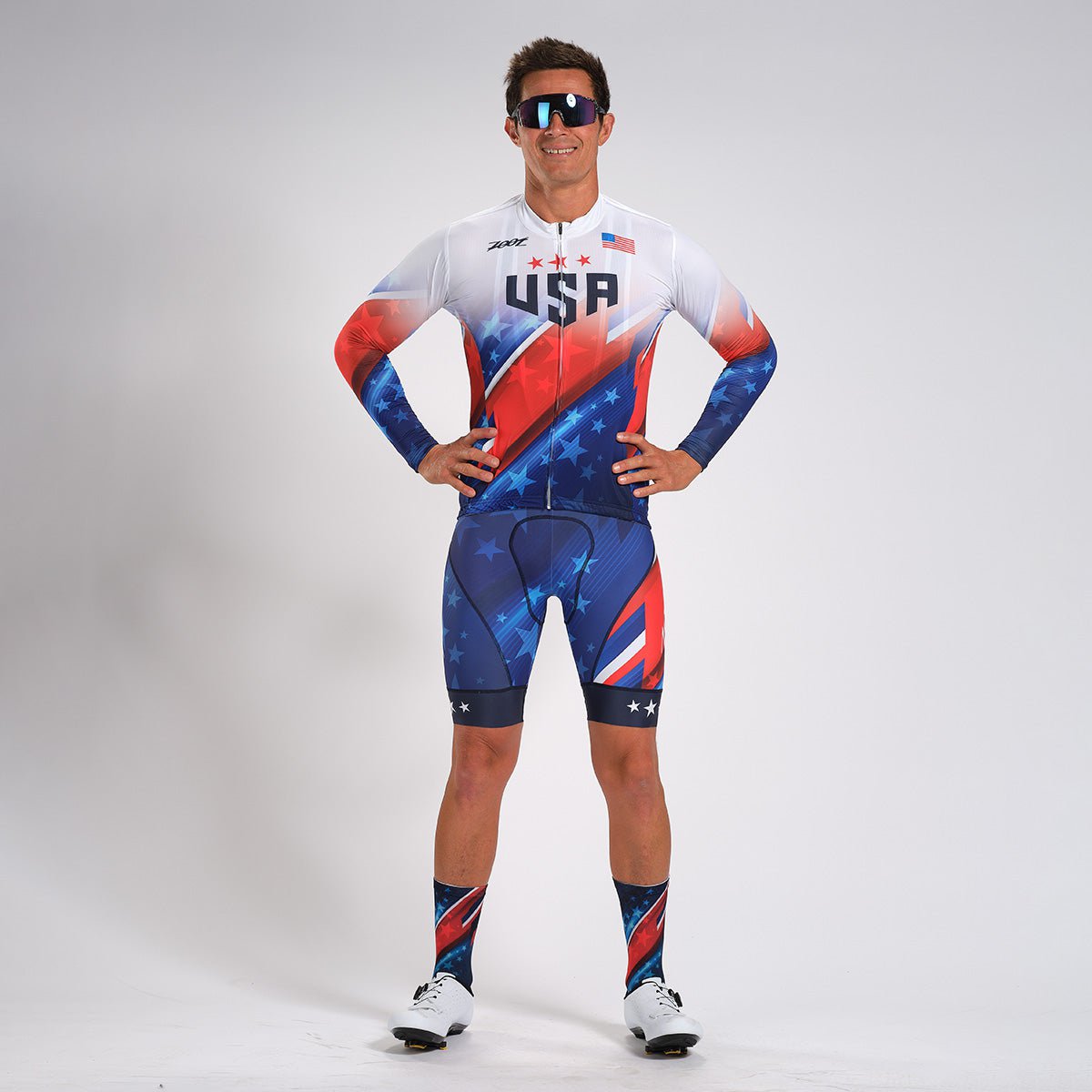 Zoot Sports CYCLE TOPS MENS LTD CYCLE SUN STOP LS JERSEY - TEAM USA