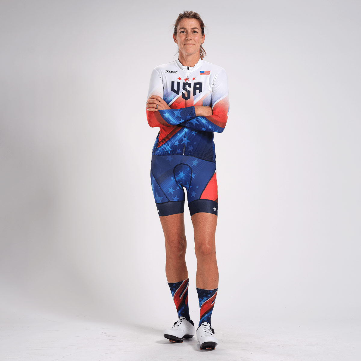 Zoot Sports CYCLE TOPS WOMENS LTD CYCLE SUN STOP LS JERSEY - TEAM USA