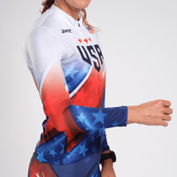Zoot Sports CYCLE TOPS WOMENS LTD CYCLE SUN STOP LS JERSEY - TEAM USA