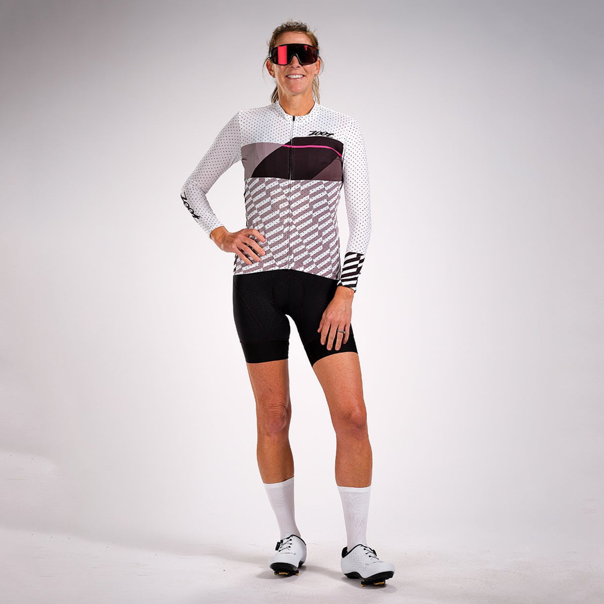 Zoot Sports CYCLE TOPS WOMENS LTD CYCLE SUN STOP LS JERSEY - WHITE