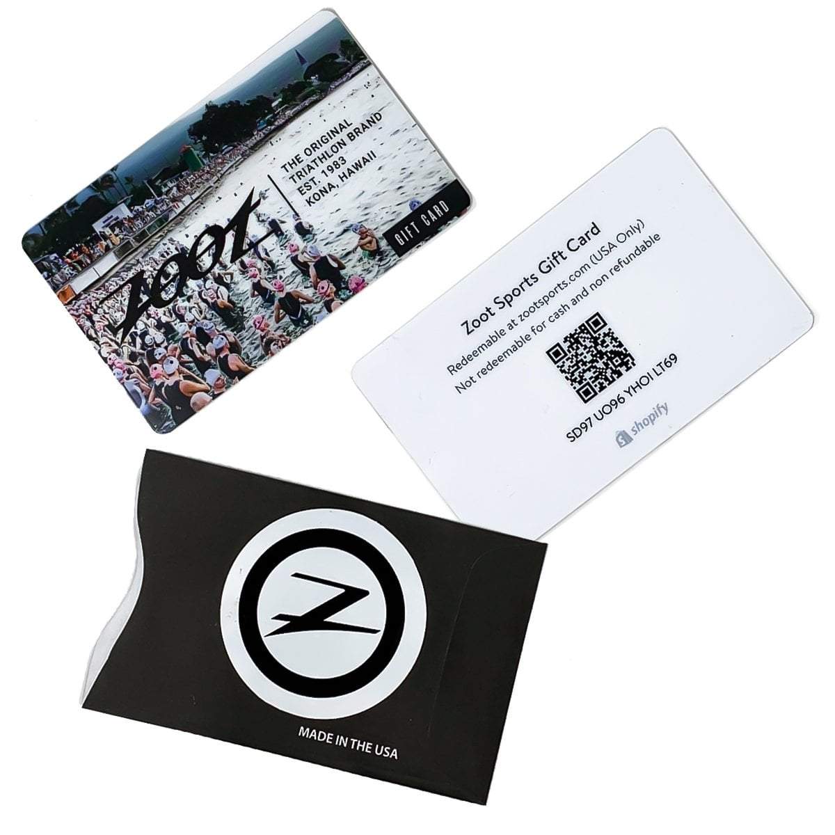 Zoot Sports Gift Card Zoot Physical Gift Card