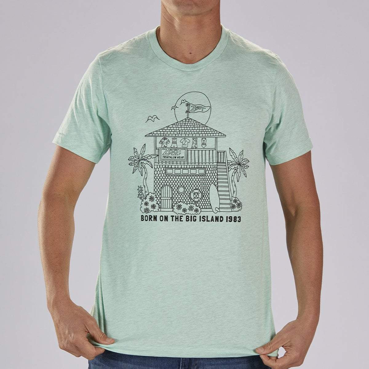 Zoot Sports LIFESTYLE MENS LIMITED EDITION COTTON TEE - MINT "ZOOT SPORTS SHACK"