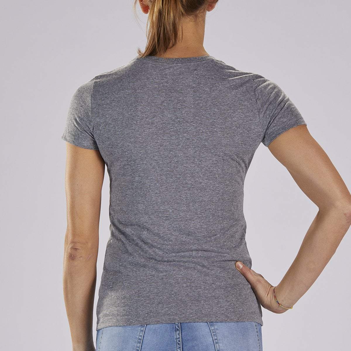 Women's Cotton Tee - Grey Heather "Combo Logo"