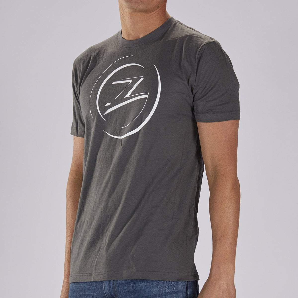 Men's Cotton Tee -  Charcoal  "Circle Z"