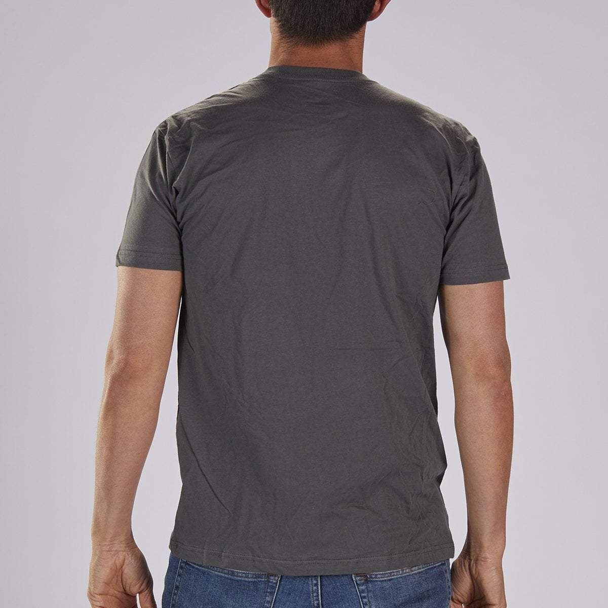 Men's Cotton Tee -  Charcoal  "Combo Logo"