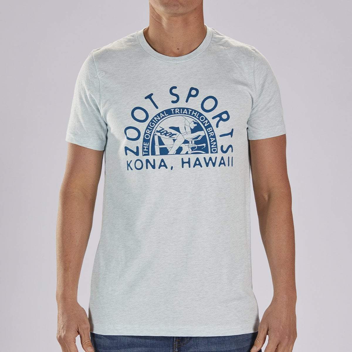 Men's Limited Edition Cotton Tee - Ice Blue "Zoot Badge"