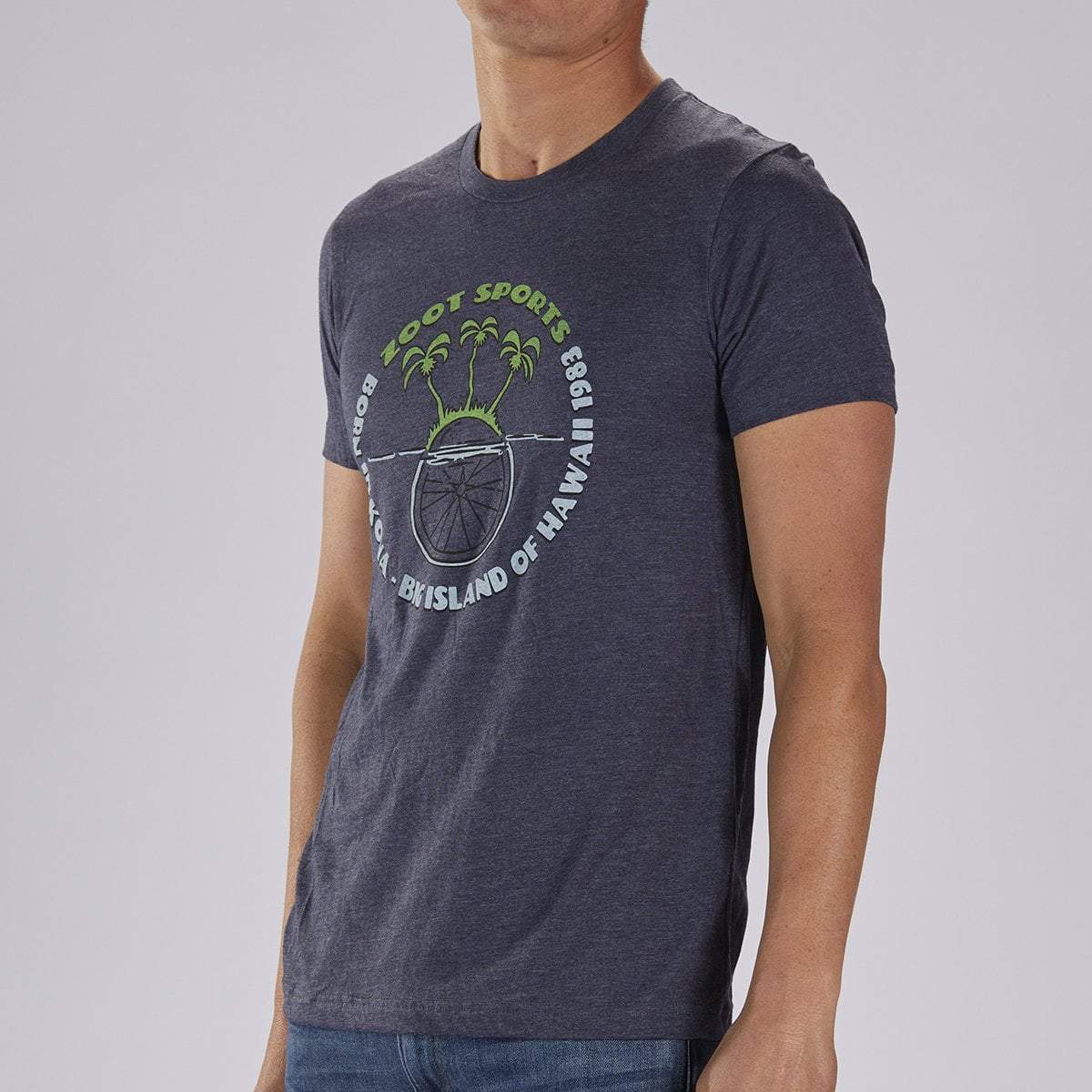 Men's Limited Edition Cotton Tee - Navy Heather "Zoot Island"