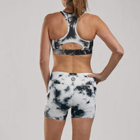 Zoot Sports RUN APPAREL WOMENS LTD RUN PULSE SHORT - BLACK TIE DYE