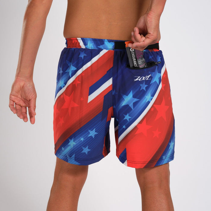 Zoot Sports RUN BOTTOMS MENS LTD RUN 7" SHORT - TEAM USA