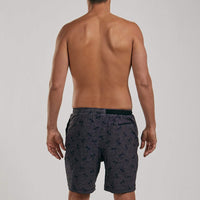 Zoot Sports RUN BOTTOMS MENS LTD RUN 8" SHORT 2-1 - HEATHER PALM