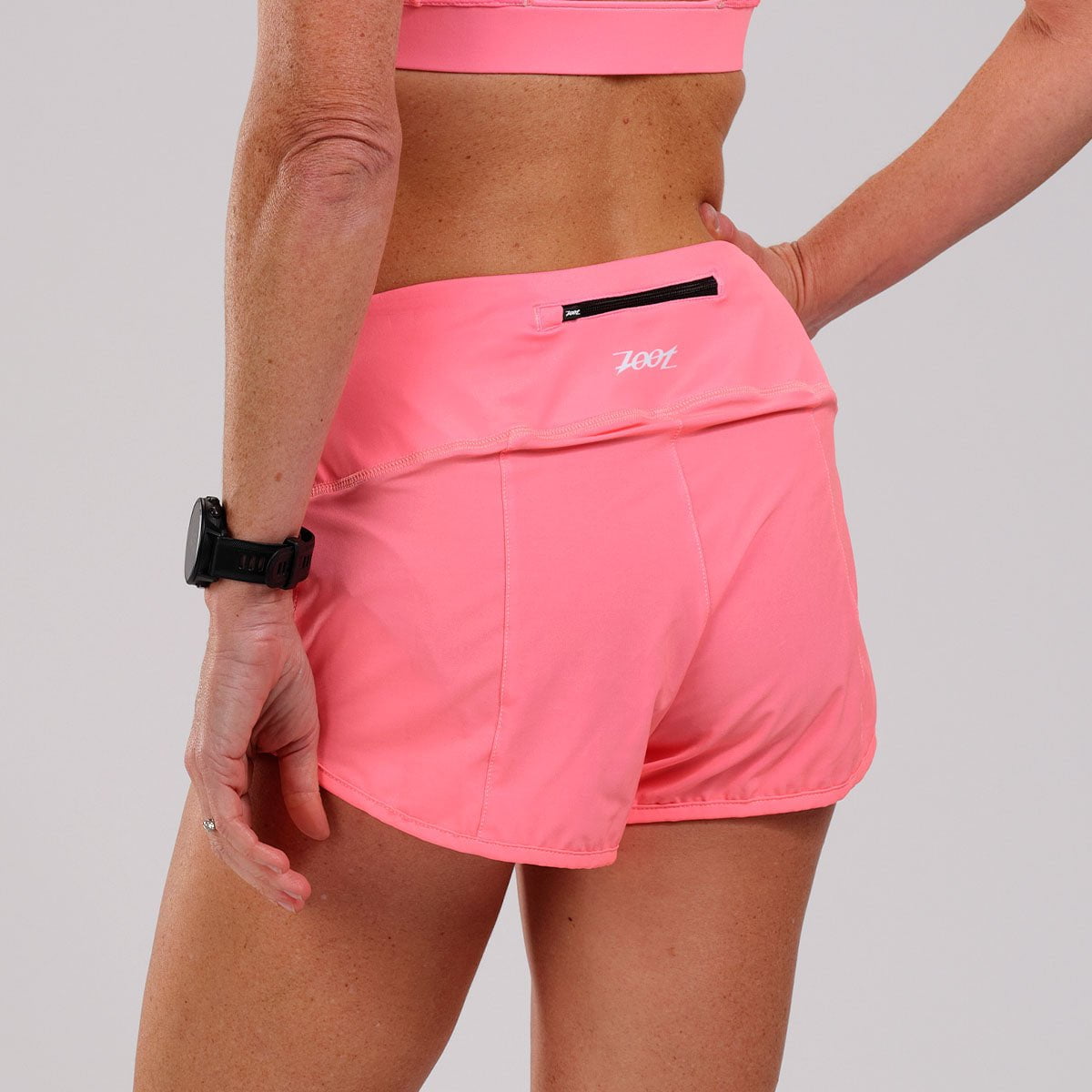 Zoot Sports RUN BOTTOMS Women's LTD Run 3" Short - Neon Coral