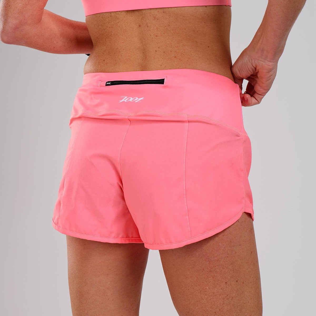 Zoot Sports RUN BOTTOMS Women's LTD Run 3" Short - Neon Coral