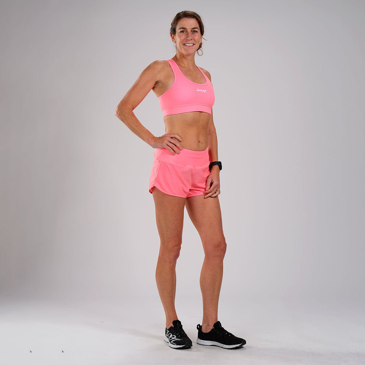 Zoot Sports RUN BOTTOMS Women's LTD Run 3" Short - Neon Coral