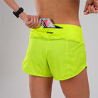 Zoot Sports RUN BOTTOMS Women's LTD Run 3" Short - Neon Yellow