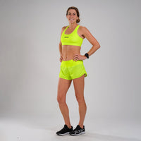 Zoot Sports RUN BOTTOMS Women's LTD Run 3" Short - Neon Yellow