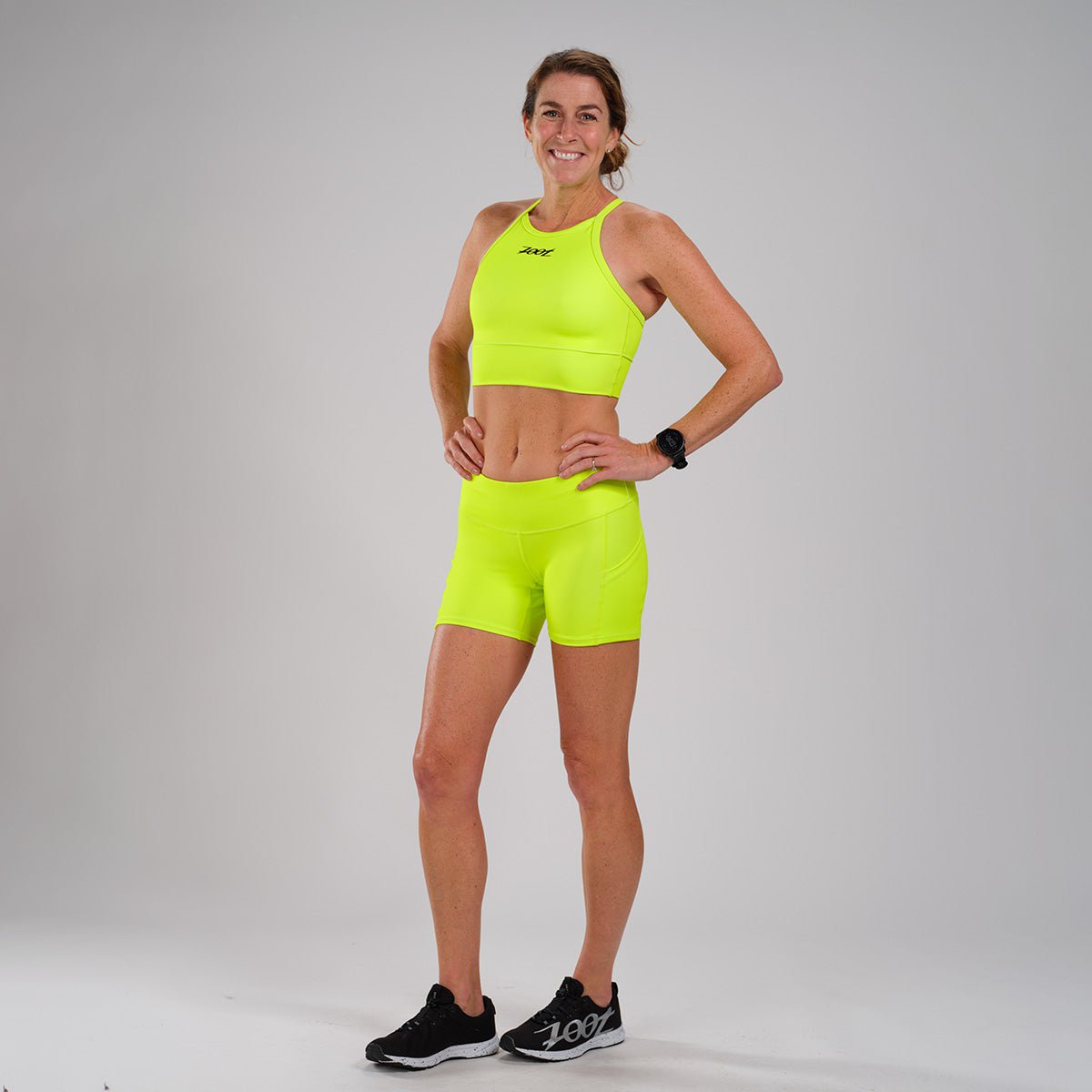 Zoot Sports RUN BOTTOMS Women's LTD Run Pulse Short - Neon Yellow