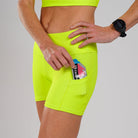 Zoot Sports RUN BOTTOMS Women's LTD Run Pulse Short - Neon Yellow