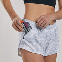 Zoot Sports RUN BOTTOMS WOMENS LTD RUN 3" CLASSIC SHORT - WHITE SANDS