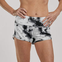 Zoot Sports RUN BOTTOMS WOMENS LTD RUN 3" SHORT - BLACK TIE DYE