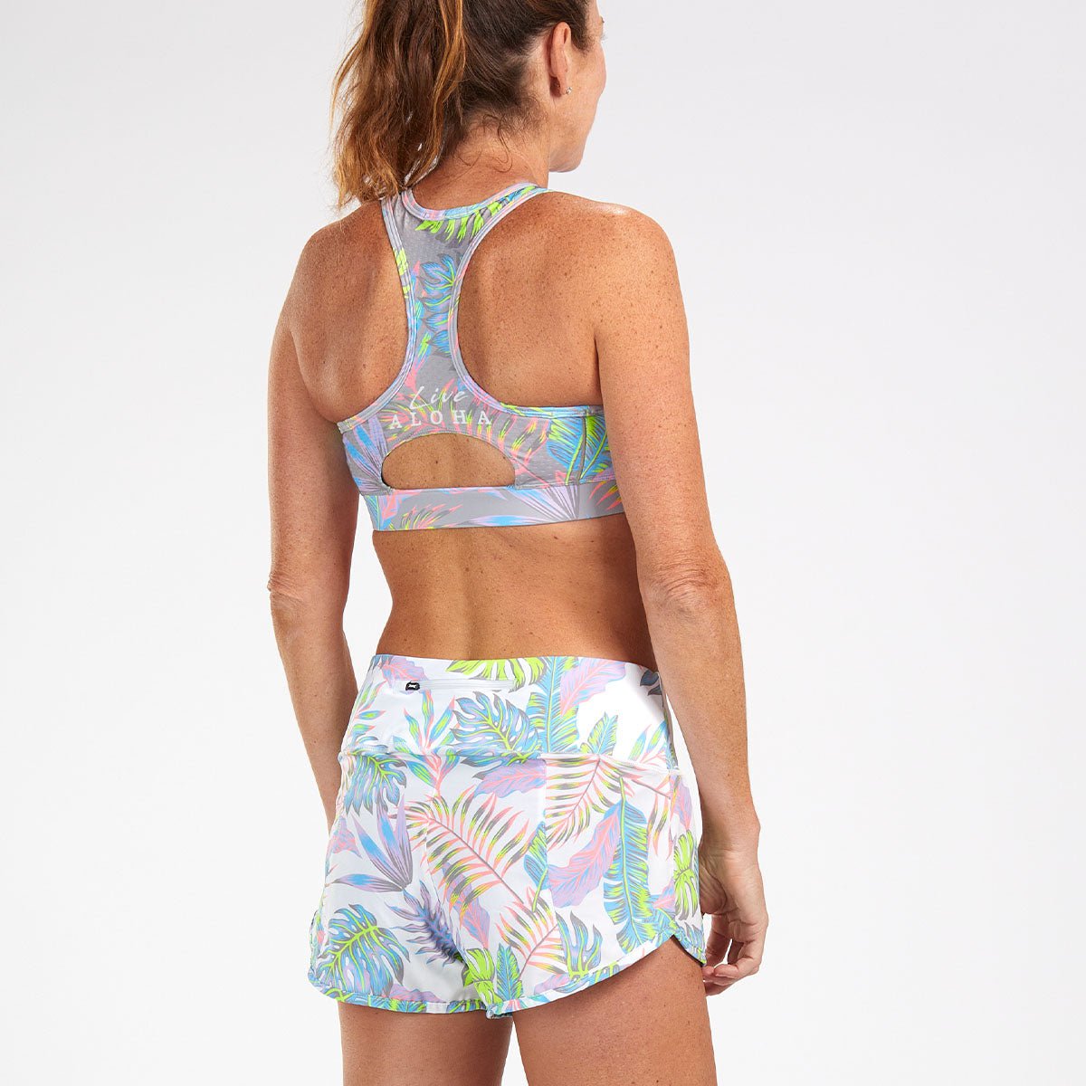 Zoot Sports RUN BOTTOMS WOMENS LTD RUN 3" SHORT - LIVE ALOHA